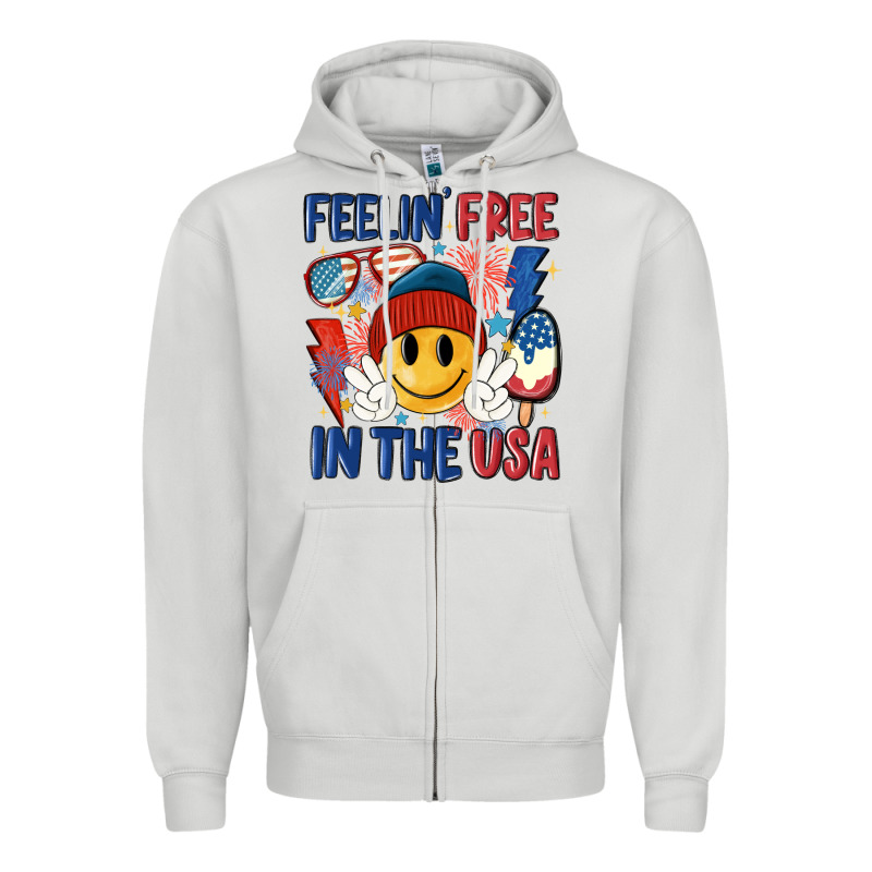 Feelin Free In The Usa Zipper Hoodie by MaliasSmallBusiness | Teevron