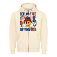 Sandshell feelin free in the usa Zipper Hoodie - MaliasSmallBusiness