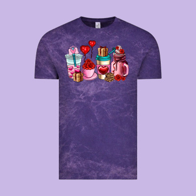 Valentines Day Roses Coffee Cups Vintage Tee Designed By Adodesignshop