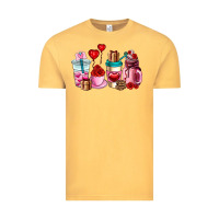 Vintage Mustard valentines day roses coffee cups Vintage Tee - AdoDesignShop