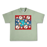 Oil Green baseball paisley and jean pattern Urban Heavy Tee - JahusDesignShop