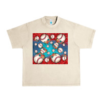 Sandshell baseball paisley and jean pattern Urban Heavy Tee - JahusDesignShop
