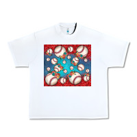White baseball paisley and jean pattern Urban Heavy Tee - JahusDesignShop