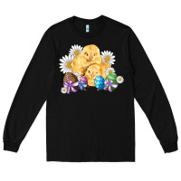 Black chicks eggs daisy easter Long Sleeve Tee - Artiststas
