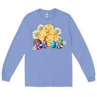 Colony Blue chicks eggs daisy easter Long Sleeve Tee - Artiststas