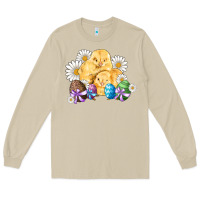 Mushroom chicks eggs daisy easter Long Sleeve Tee - Artiststas