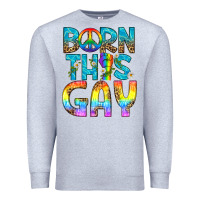 Heather Grey Western Born This Gay Premium Sweatshirt - BundleAndBundleShop