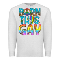 Oatmeal Heather Western Born This Gay Premium Sweatshirt - BundleAndBundleShop