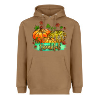 Thankful Pumpkins With Glitter Heavyweight Hoodie | Teevron