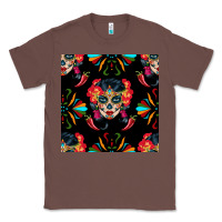 Chestnut sugar skull seamless pattern Classic Tee - BundleAndBundleShop