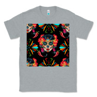 Heather Grey sugar skull seamless pattern Classic Tee - BundleAndBundleShop