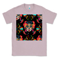 Lilac sugar skull seamless pattern Classic Tee - BundleAndBundleShop
