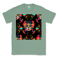 Sage sugar skull seamless pattern Classic Tee - BundleAndBundleShop