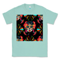 Seafoam sugar skull seamless pattern Classic Tee - BundleAndBundleShop