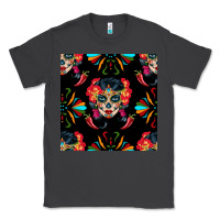 Smoke sugar skull seamless pattern Classic Tee - BundleAndBundleShop