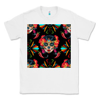 White sugar skull seamless pattern Classic Tee - BundleAndBundleShop