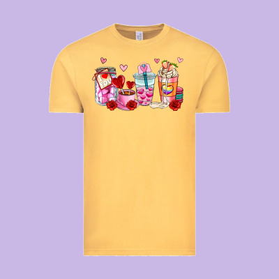 Valentines Day Coffee Cup Vintage Tee Designed By Adodesignshop