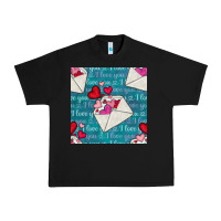 Black valentines day envelope with hearts Urban Heavy Tee - BundleAndBundleShop