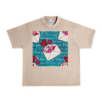 French Oak valentines day envelope with hearts Urban Heavy Tee - BundleAndBundleShop