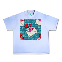 Grape Ice valentines day envelope with hearts Urban Heavy Tee - BundleAndBundleShop