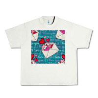 Pistachio valentines day envelope with hearts Urban Heavy Tee - BundleAndBundleShop