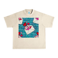Sandshell valentines day envelope with hearts Urban Heavy Tee - BundleAndBundleShop