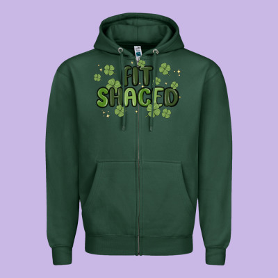 Fit Shaced Zipper Hoodie Designed By Maliassmallbusiness