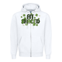 White fit shaced Zipper Hoodie - MaliasSmallBusiness
