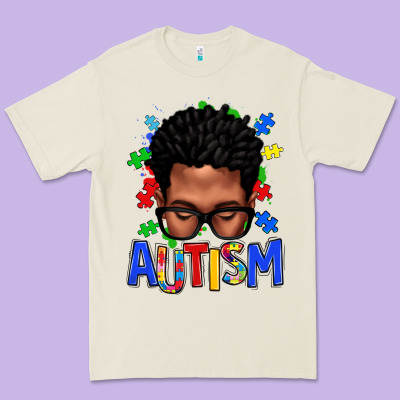 Autism Afro Man Premium Tee Designed By Texasbilliewilder