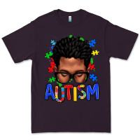 Plum autism afro man Premium Tee - texasbilliewilder