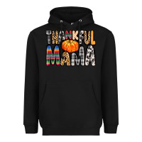 Black Thankful Mama Heavyweight Hoodie - MaliasSmallBusiness