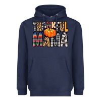 Navy Thankful Mama Heavyweight Hoodie - MaliasSmallBusiness