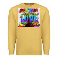 Antique Gold Everyone Deserves Love Pride LGBTQ+ Tumbler Premium Sweatshirt - BundleAndBundleShop