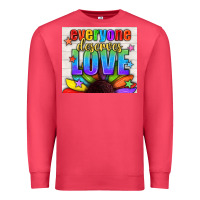 Cardinal Everyone Deserves Love Pride LGBTQ+ Tumbler Premium Sweatshirt - BundleAndBundleShop