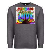 Charcoal Heather Everyone Deserves Love Pride LGBTQ+ Tumbler Premium Sweatshirt - BundleAndBundleShop