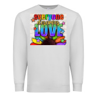 Dove Grey Everyone Deserves Love Pride LGBTQ+ Tumbler Premium Sweatshirt - BundleAndBundleShop