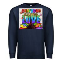Navy Everyone Deserves Love Pride LGBTQ+ Tumbler Premium Sweatshirt - BundleAndBundleShop