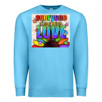Ocean Blue Everyone Deserves Love Pride LGBTQ+ Tumbler Premium Sweatshirt - BundleAndBundleShop
