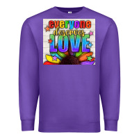 Purple Everyone Deserves Love Pride LGBTQ+ Tumbler Premium Sweatshirt - BundleAndBundleShop