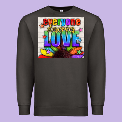 Everyone Deserves Love Pride Lgbtq+ Tumbler Premium Sweatshirt Designed By Bundleandbundleshop
