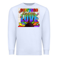 White Everyone Deserves Love Pride LGBTQ+ Tumbler Premium Sweatshirt - BundleAndBundleShop