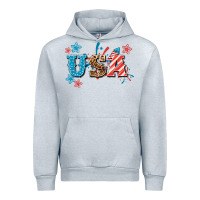 Heather Grey USA 4th of july Urban Hoodie - HowdyJamesFarm