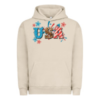 Pigment French Oak USA 4th of july Urban Hoodie - HowdyJamesFarm