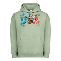 Pigment Oil Green USA 4th of july Urban Hoodie - HowdyJamesFarm