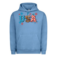 Pigment Pebble Blue USA 4th of july Urban Hoodie - HowdyJamesFarm