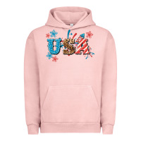 Pigment Salmon USA 4th of july Urban Hoodie - HowdyJamesFarm