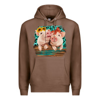 Chestnut Cute Couple Pigs Premium Hoodie - Bettercallsaul