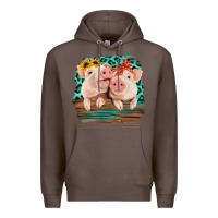 Coffee Cute Couple Pigs Premium Hoodie - Bettercallsaul