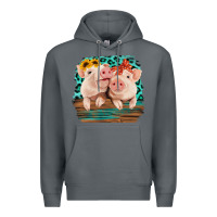 Rock Cute Couple Pigs Premium Hoodie - Bettercallsaul
