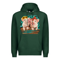 Sports Green Cute Couple Pigs Premium Hoodie - Bettercallsaul
